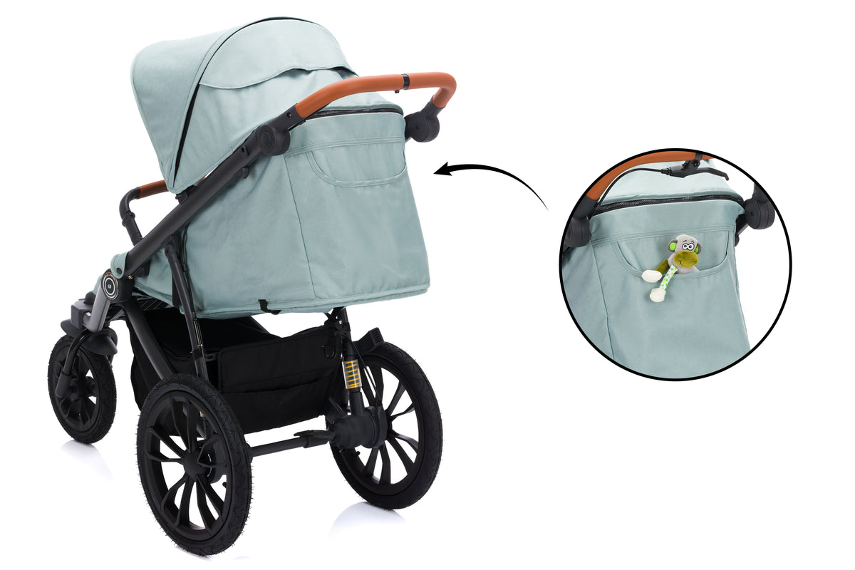 Fillikid Jogger Run mit Wanne salbei melange