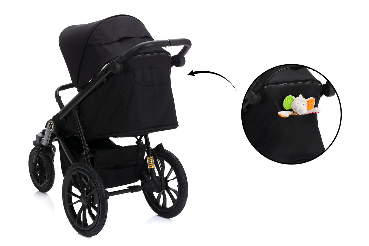 Fillikid Jogger Run mit Wanne schwarz melange