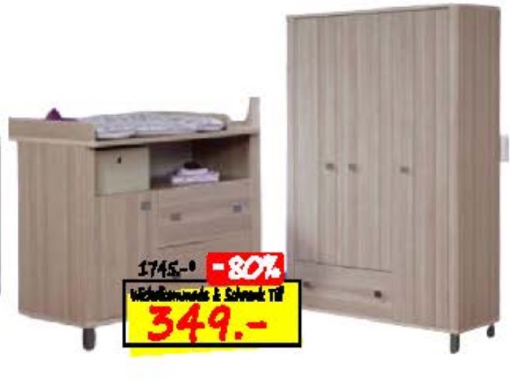 Roba Till Wickelkommode breit &amp; Schrank 3-türig