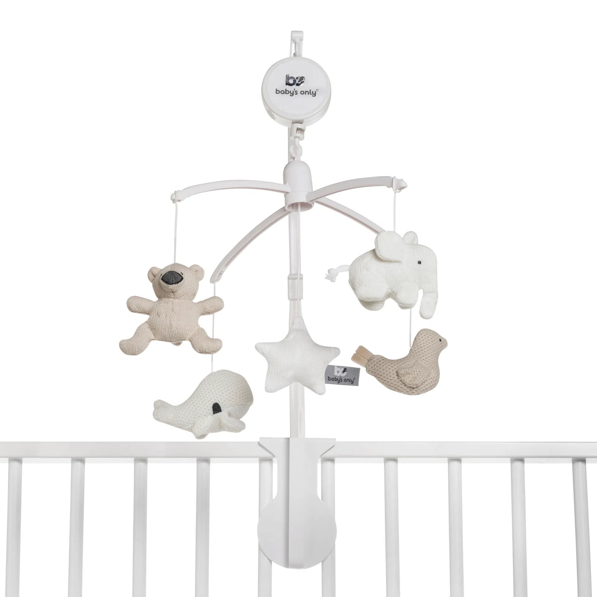 Baby&#39;s Only Musik Mobile Tierchen Sand/Off-White/Weiss