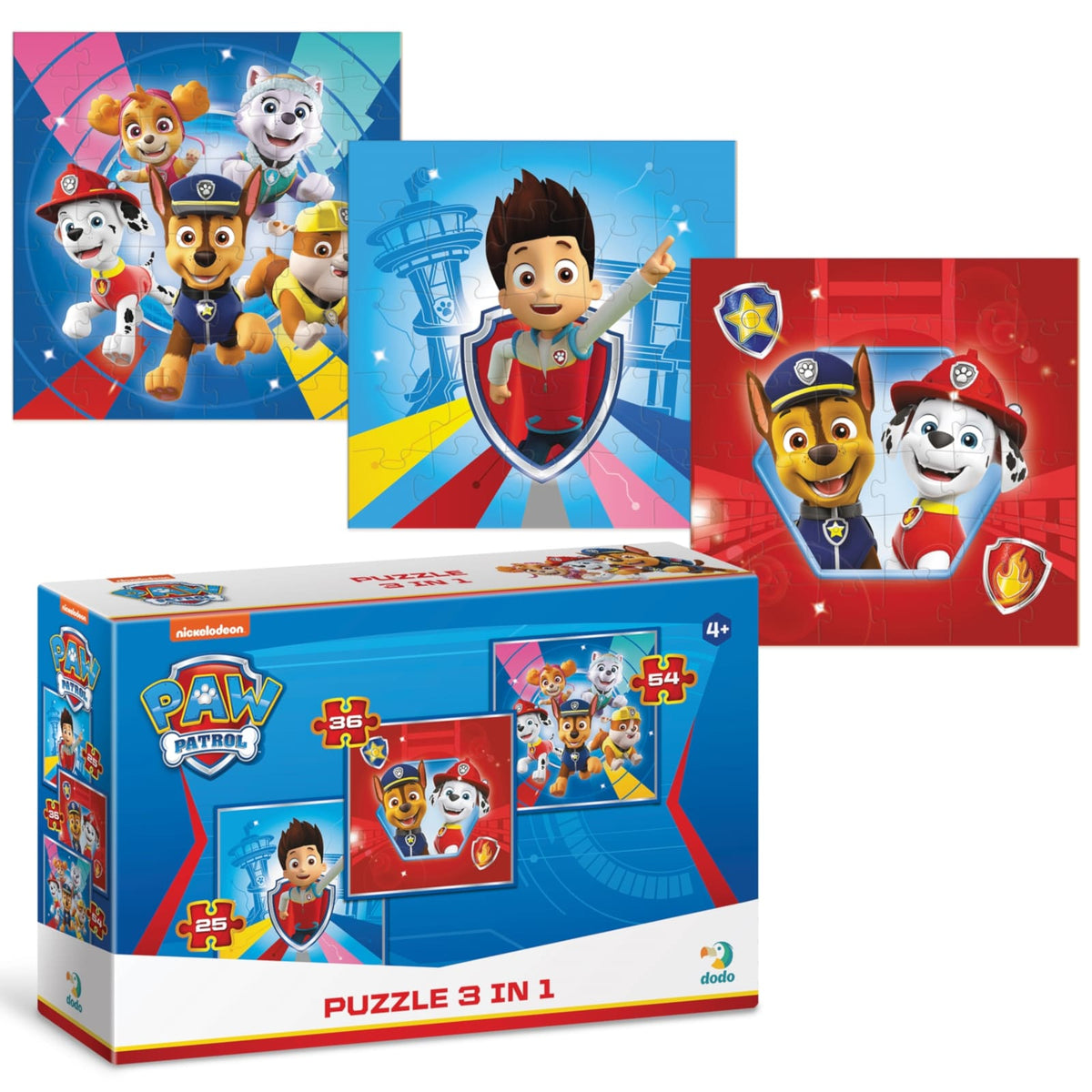 Dodo Puzzle 3in1 Paw Patrol