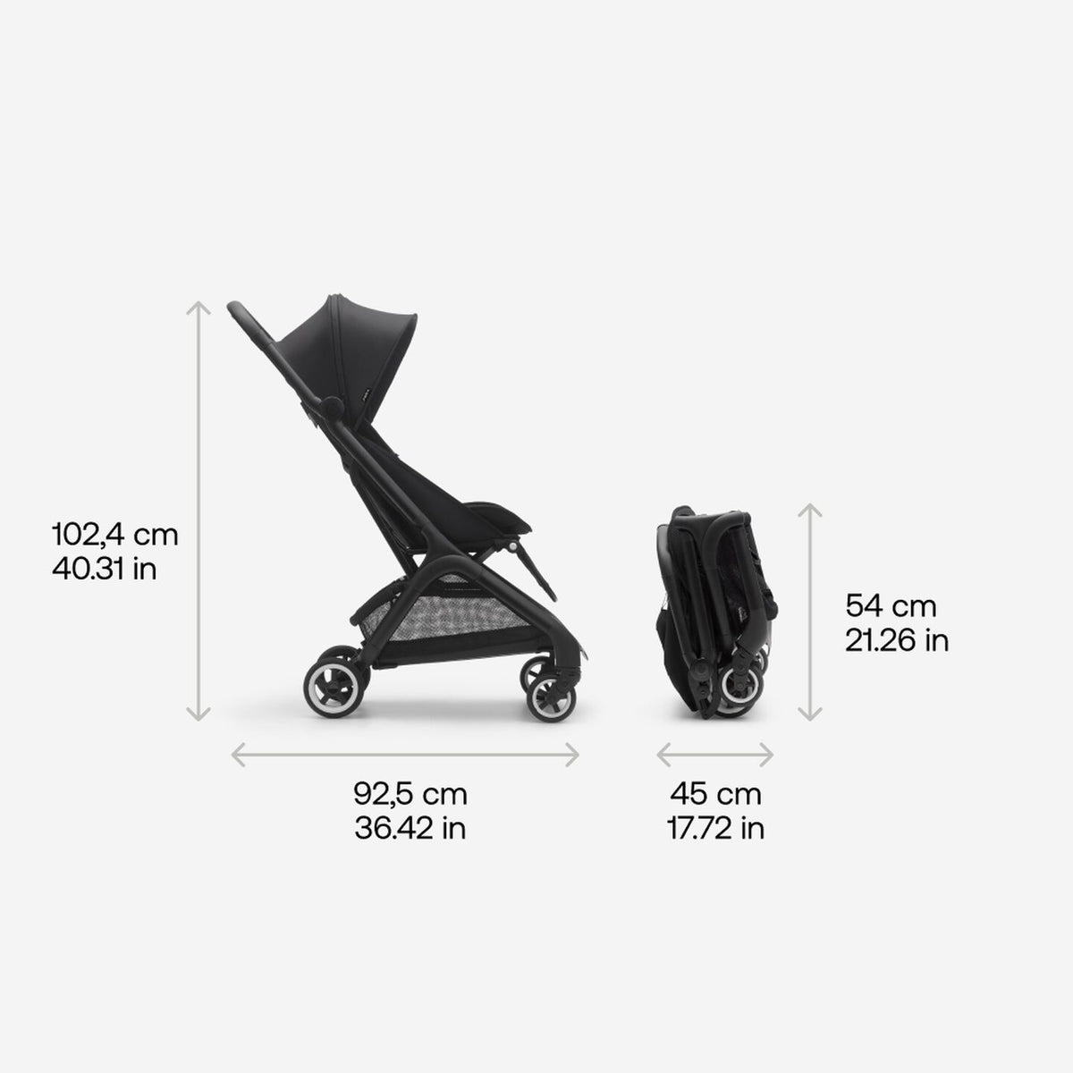 Bugaboo Butterfly komplett Schwarz / dark cherry